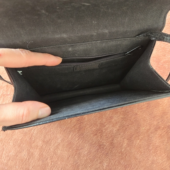 Vintage Brown and Green Suede / Leather Purse - Picture 5 of 11